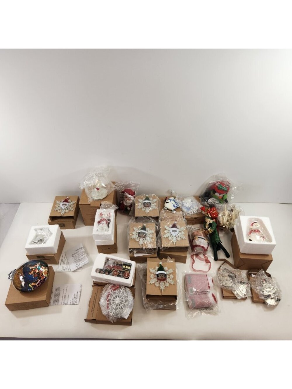 Avon Christmas Ornament LOT Angel Light Up Pal Snowflake Snowman Ice Skates more